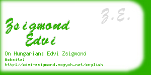 zsigmond edvi business card